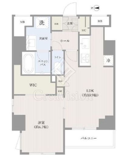 シティインデックス千代田秋葉原　404号室　間取り