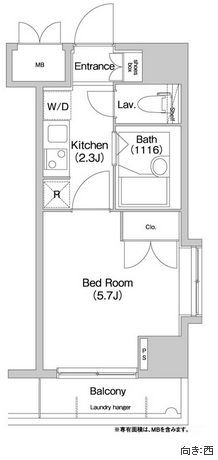 コンフォリア芝浦キャナル　201号室　間取り