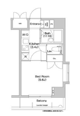 コンフォリア芝浦キャナル　608号室　間取り