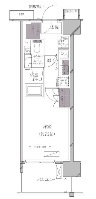A-standard芝浦　208号室　間取り