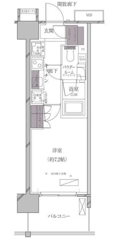 A-standard芝浦　913号室　間取り