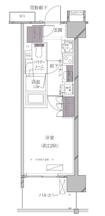 A-standard芝浦　106号室　間取り