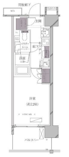 Ａ－ｓｔａｎｄａｒｄ芝浦　1205号室　間取り