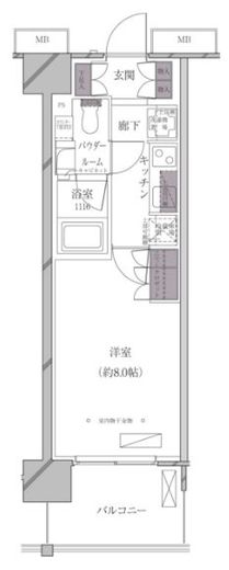 Ａ－ｓｔａｎｄａｒｄ芝浦　402号室　間取り