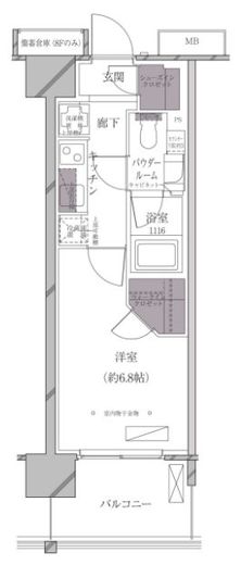 Ａ－ｓｔａｎｄａｒｄ芝浦　809号室　間取り