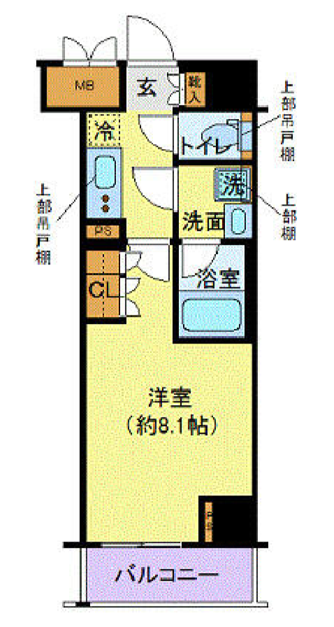 ディアレイシャス港区海岸　602号室　間取り