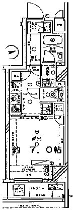 ディアレイシャス港区海岸　504号室　間取り