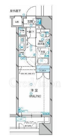 ヴィーダ・スカイコート品川　501号室　間取り