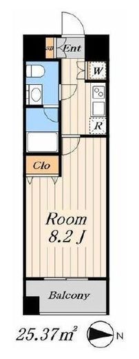 ヴィーダ・スカイコート品川　509号室　間取り