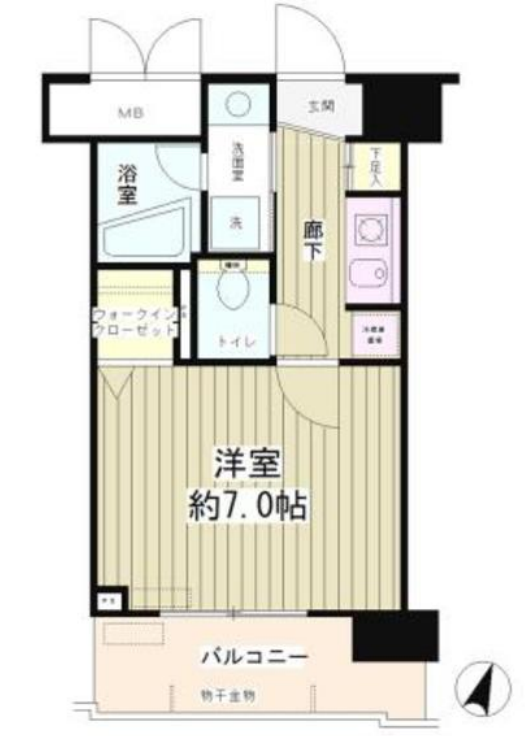 アクアヴィラ品川　202号室　間取り