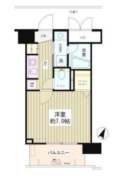 アクアヴィラ品川　403号室　間取り