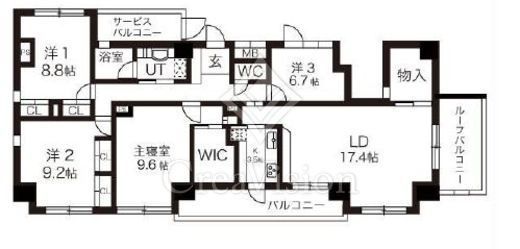 アクアヴィラ品川　801号室　間取り