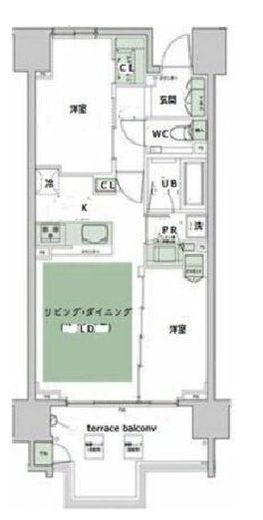 ハーバーテラス品川　3F1号室　間取り