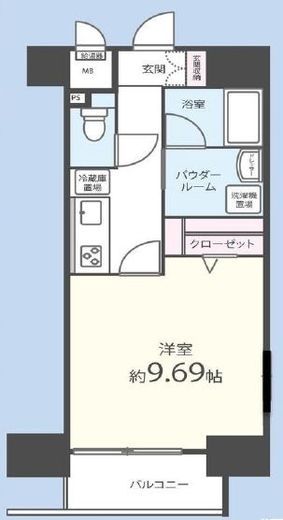 シエル新堀　1303号室　間取り