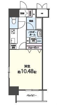 シエル新堀　601号室　間取り
