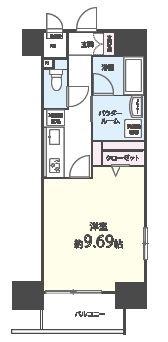 シエル新堀　705号室　間取り
