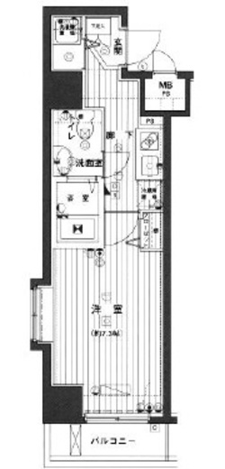 グランド・ガーラ芝公園　911号室　間取り