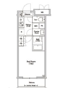 Haluwa芝公園　1206号室　間取り