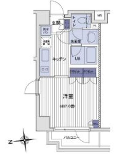 コンフォリア三田トロワ　701号室　間取り