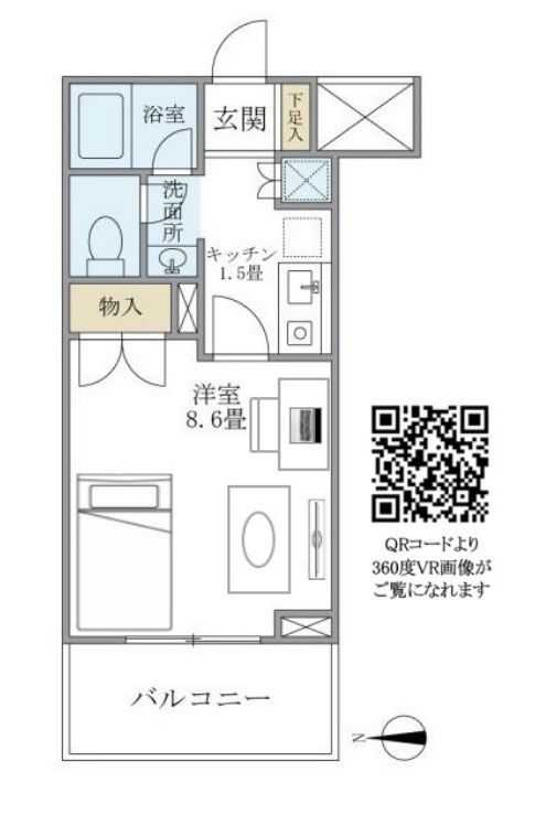 リュミエール三田　505号室　間取り