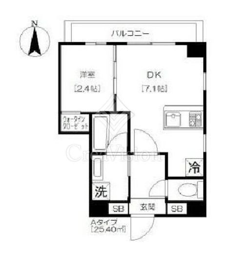 アジールコート芝公園　901号室　間取り