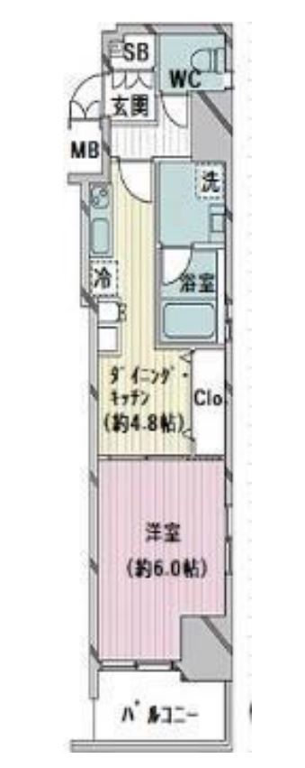 エステムプラザ芝公園　204号室　間取り
