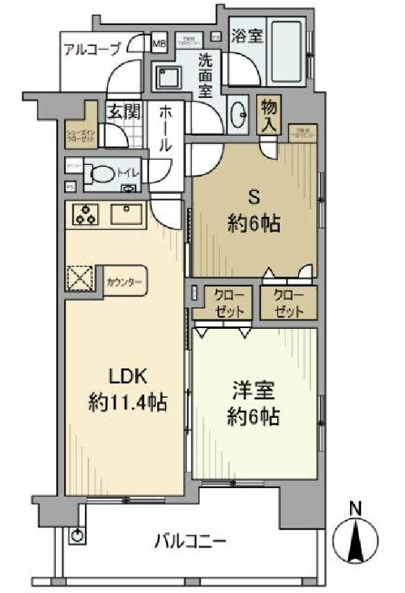 エステムプラザ芝公園　15F号室　間取り