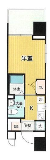 エステムプラザ芝公園　1004号室　間取り