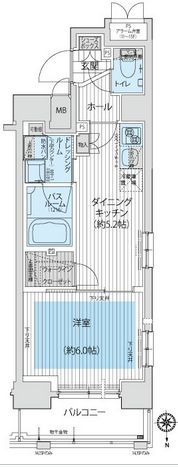 エステムプラザ芝公園　1201号室　間取り