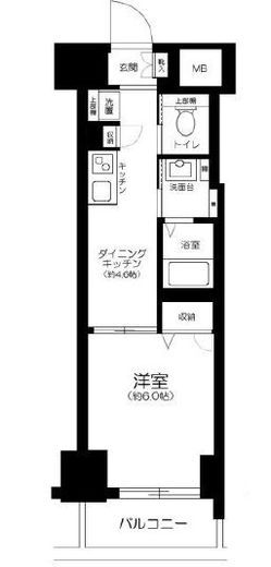 エステムプラザ芝公園　406号室　間取り
