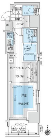 エステムプラザ芝公園　607号室　間取り