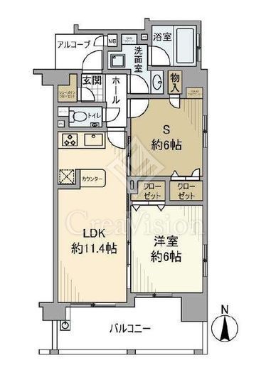 エステムプラザ芝公園　1504号室　間取り