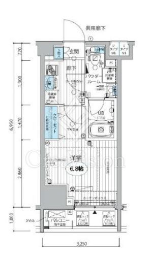 メインステージ三田アーバンスクエア　1005号室　間取り