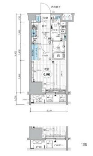 メインステージ三田アーバンスクエア　1005号室　間取り