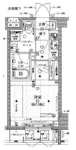 メインステージ三田アーバンスクエア　706号室　間取り