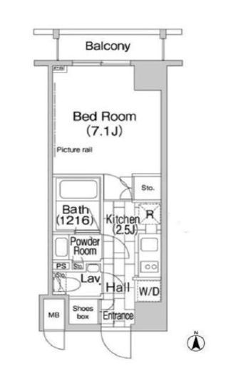 エルスタンザ平河町　604号室　間取り