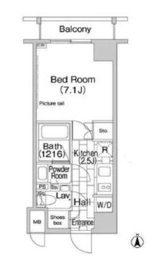 エルスタンザ平河町　804号室　間取り