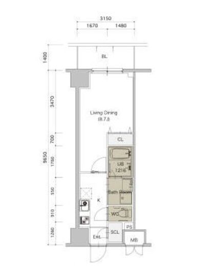 ロイジェント九段　205号室　間取り