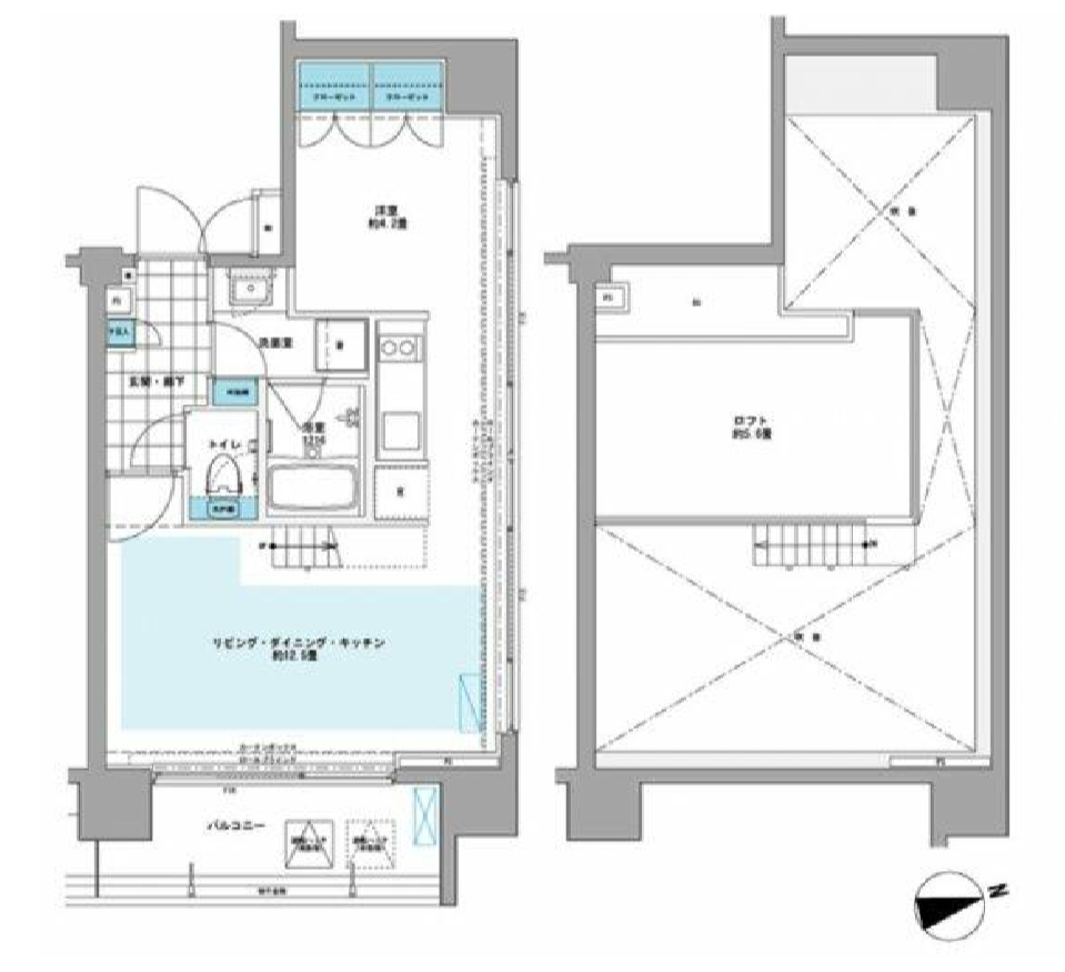 プライムアーバン芝浦LOFT　501号室　間取り