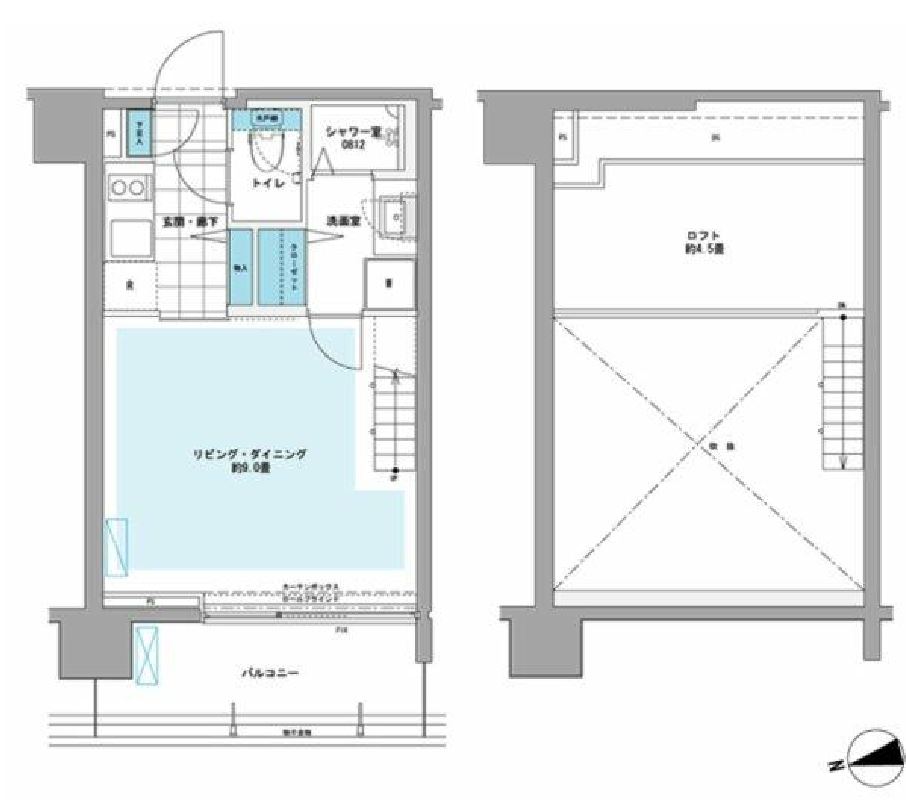 プライムアーバン芝浦LOFT　706号室　間取り