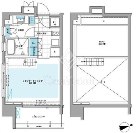 プライムアーバン芝浦LOFT　904号室　間取り