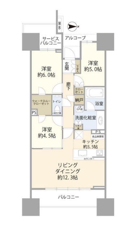 クラッシィハウス芝浦　504号室　間取り
