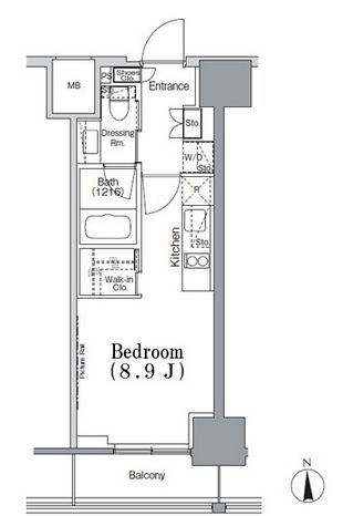 パークハビオ飯田橋　406号室　間取り