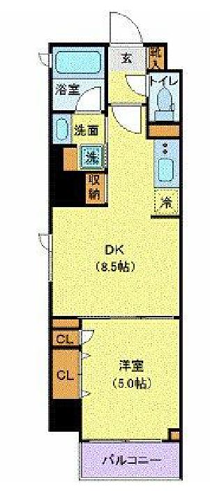 レーヴ半蔵門　202号室　間取り