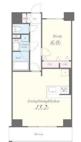 エルボヌール勝どき　505号室　間取り