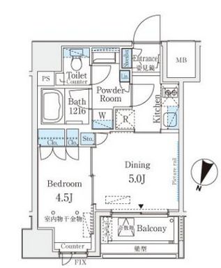 セレニティー神田　303号室　間取り