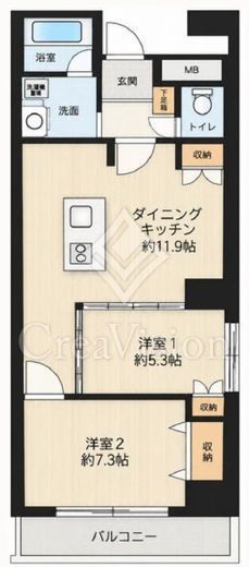 ライトコート四谷　202号室　間取り
