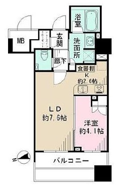 インプレストタワー芝浦エアレジデンス　1202号室　間取り