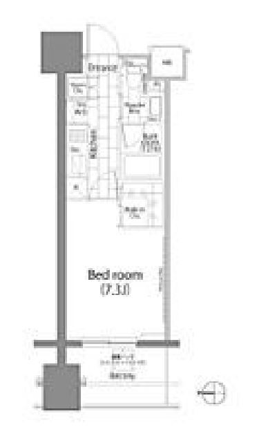 パークハビオ平河町　1302号室　間取り