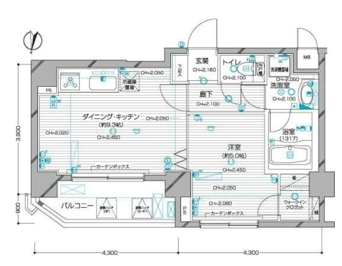 デュオ・スカーラ麹町　204号室　間取り